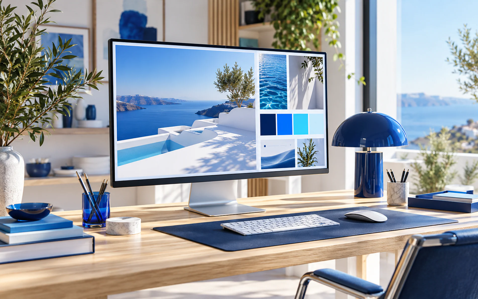 Bright modern independent creative workspace
